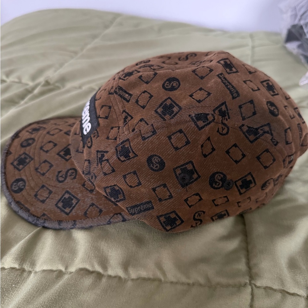 Supreme Brown Patterned Hat - image 2